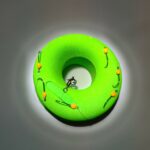 6# Seliavinė sistemėlė su fosforinėmis avižėlėmis owner penny hook 14nr