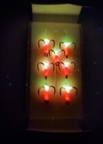 Šviečiantys trišakiai kamatsu nr,10 7vnt raudona